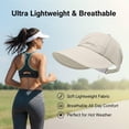 thumbnail image 6 of Womens Sports Upf Sun Protection Baseball Hat qinhaie Lightweight Quick Dry Wide Brim Hat, Summer Uv Protection Ponytail Cap, 2026 Cup Sun Visor Hat for Soccer Fan Outdoor Cap Sky Blue One Size, 6 of 9