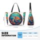 thumbnail image 4 of Fotbe Sea Turtle in Coral Bolsa de Viaje para Playa - Resistente al Agua, Bolsa Tote de Gran Capacidad y Ligera con 7 Bolsillos para Mujeres y Hombres, 4 of 7