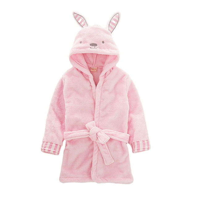 Xingzhi Universal Fit Super Soft Fleece Baby Hooded Bath Robe Towel Soft And Comfortable pink 110