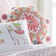 thumbnail image 2 of Levtex Home - Lima Llama - Almohada decorativa (40 cm de largo) - Patrón Suzani redondo bordado - Blanco, fucsia, salmón, naranja y rosa, 2 of 3