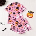 thumbnail image 4 of JAJAHO Halloween Pajamas Women 2 Piece Pj Set Spooky Season Matching Button Shirt With Shorts, 4 of 4