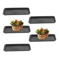 thumbnail image 3 of 5 Pack Plastic Plant Tray, Saucer Rectangular, Heavy Duty Planter Saucers for Indoors, Plant Water Drip Trays for Flower Pot Planter, Windowsill Pot Tray, Seed Starting Growing Trays, 15.75x5.91", 3 of 7