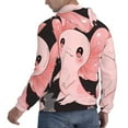 thumbnail image 6 of Naloa Cute Axolotl Sakura Blossoms A Men's Casual Hooded Collar Drawstring Hoodies Pullover Sweatshirts Casual Long Sleeve Shirts-Small, 6 of 7