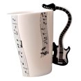 thumbnail image 1 of Taza, Instrumento de Música de Arte Clásico con Estampado de Orquesta de , Taza de Café de Cerámica para Agua, Té, Café Bastón de guitarra negro 1 Soledad Taza de cerámica, 1 of 7