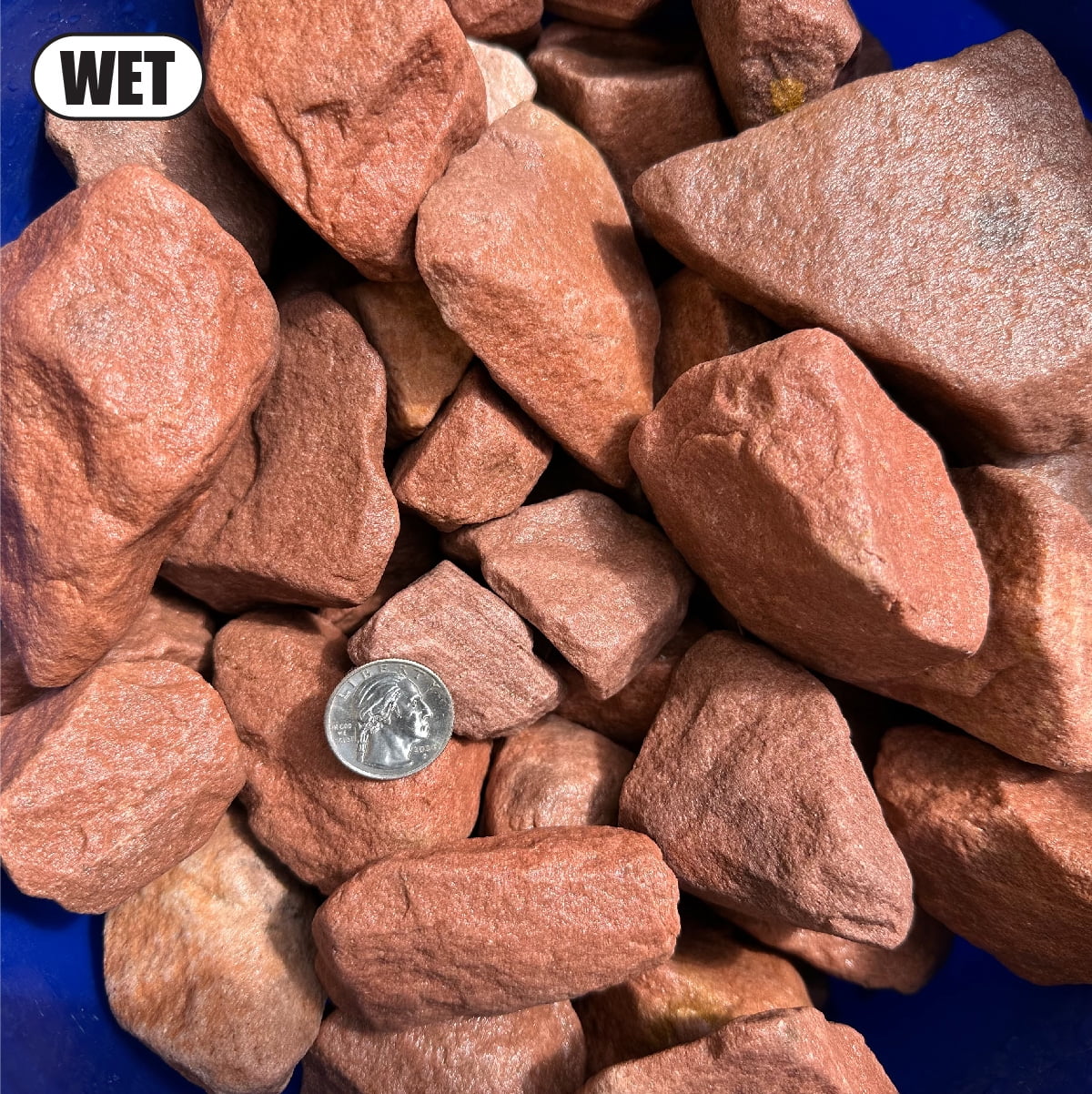 18 Pounds of Red Sandstone Rocks 2" to 5" Size, Stones Gravel Pebbles for Landscaping, Terrariums, Aquariums, Gardens, Pond Water Features, Flower Pots, Decorative Walkways, Bonsai, Fairy, Crafts