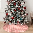 thumbnail image 5 of Rateoe Houndstooth With Red And White Print Christmas Tree Skirt 36" for Xmas Holiday New Year Party Circle Tree Mat Ornaments Decoration, 5 of 7
