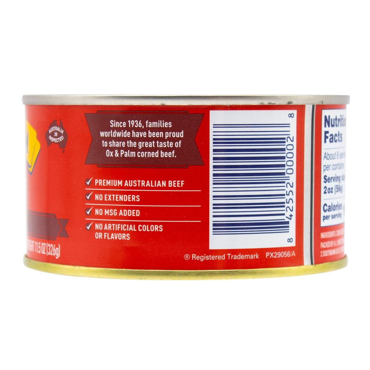 (3 pack) Ox & Palm Premium Grass-Fed Corned Beef, Original Flavor, 11.5 oz Can, No Hormones or Antibiotics, Chunky & Juicy, Australian Beef