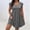 Gray, variant on Women's Plus Size Solid V-Neck Ruffle Sleeve Knee-Length Dress