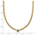 thumbnail image 2 of Auriga Fine Jewelry 14K Yellow Gold Sapphire Curb Necklace for Women 16", 2 of 4