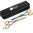 thumbnail image 3 of Hair Cutting Scissors Shears Thinning Set Hairdressing Salon Professional Barber Kit 5.5", 3 of 6
