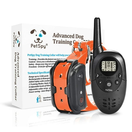 PetSpy M86N Dog Training Shock Collar for Dogs with Vibration Electric Shock and Beep Rechargeable and Waterproof Remote Trainer (10-140 (Best Electric Dog Fence Reviews)