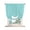 Aqua, Cyan, White, variant on Light Grey Striped Tie Up Curtains for Small Windows,Adjustable Rod Pocket Valance 45 Inch Short, Farmhouse Stripes Modern Vintage Window Treatment Balloon Roman Blind Shade, 34" x 45"