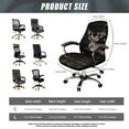 thumbnail image 6 of SCRAWLGOD Deer American Flag Black Breathable Office Chair Covers Easy to Install Stain Resistant High Back Chair Slipcover Universal Comfortable Computer Chair Slipcovers, L, 6 of 7