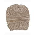 thumbnail image 2 of Gravity Threads Trendy Oversized Chunky Soft Beanie + Winter Gloves - Taupe, 2 of 2