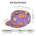 thumbnail image 6 of Balery Baseball Cap Flat Bill Hats for Men Adjustable Size for Running Workouts and Outdoor Activities All Seasons Dad Hat(Yellow Lemon And Orange ), 6 of 9