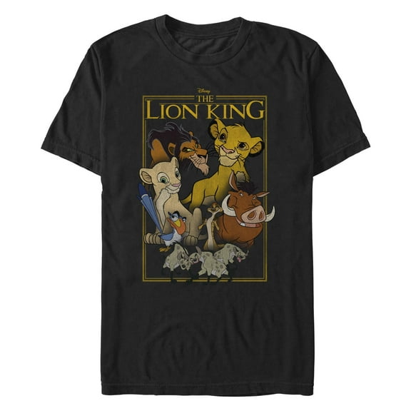 Men's Lion King Retro Poster Logo Graphic T-Shirt