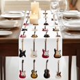 thumbnail image 3 of Table Runners 72 Inches Long Dress Scarves, Music Farmhouse Kitchen Table Runner, Coffee Tablerunners, Red Beige Guitar Modern Art 13x72 Inch, 3 of 9