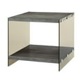 thumbnail image 3 of Coaster Table d'Appoint en Bois et Verre en Gris, 3 of 3
