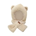 thumbnail image 3 of Rongfmy Winter Hat Scarf Set Funny Ear Protection Cap Shawl Wraps Hooded Hat for Cosplay Beige, 3 of 9