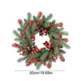 thumbnail image 3 of HYLLai Christmas Wreath, Green Rattan Decoration for Front Door, Window, or Wall, Indoor and Outdoor Holiday Decor (A), 3 of 6