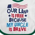 thumbnail image 4 of Inktastic Military Uncle Proud Nephew Freedom Boys or Girls Baby Bib, 4 of 4