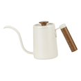 thumbnail image 4 of Hervidor de café por goteo, tetera de café con largo, 600 ml grande, mango de madera ergonómico, hervidor de goteo de precisión, Beige Sunnimix Tetera de goteo de café, 4 of 8