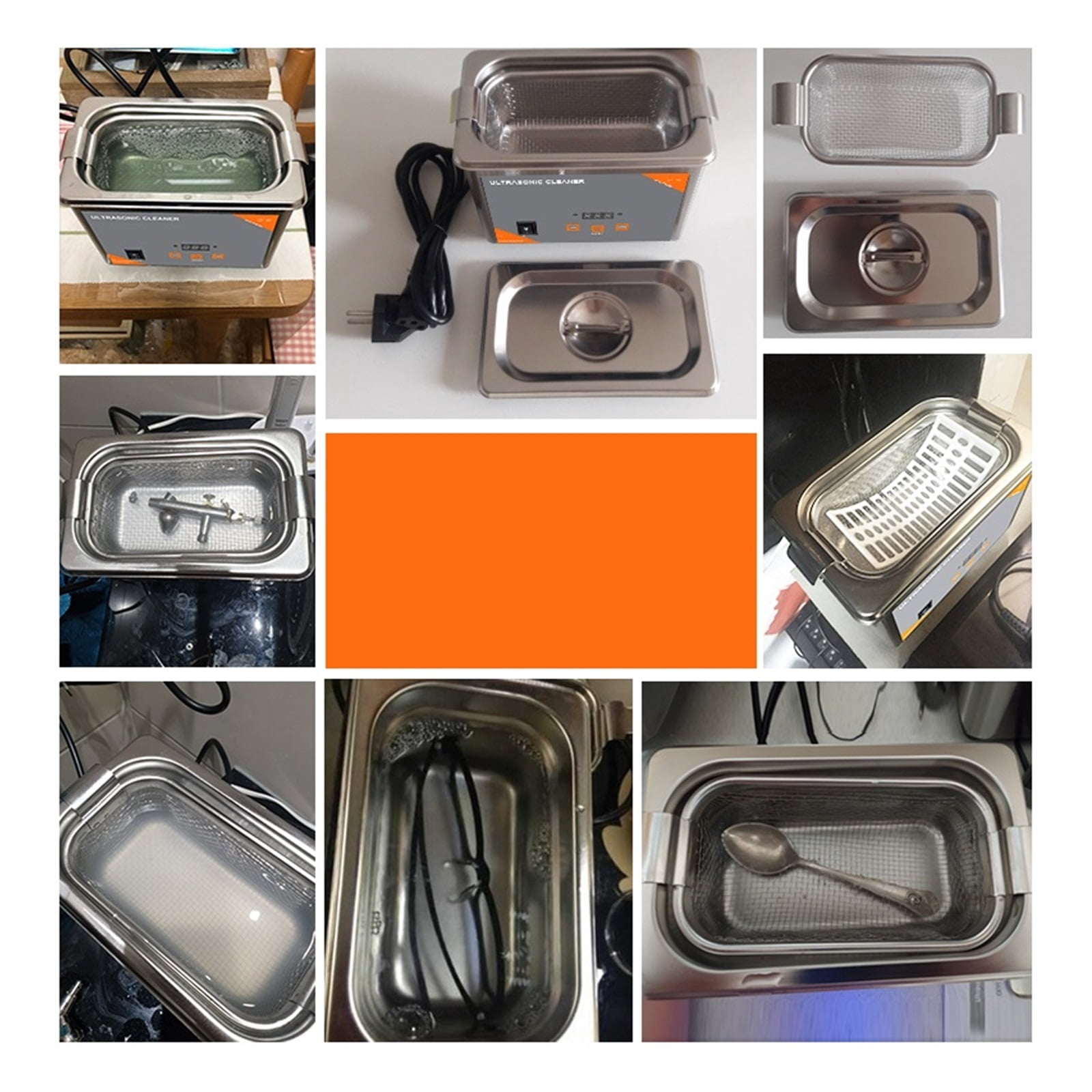 800ml Ultra Cleaner Digital Time 35W Washing Jewelry Necklace Glasses Watch Brush Ultrasound Washer Machine