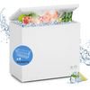 Chest Freezer Small Deep Freezer Mini Outdoor Chest Freezers Upright with 3 Removable Baskets 7 Temperature Settings