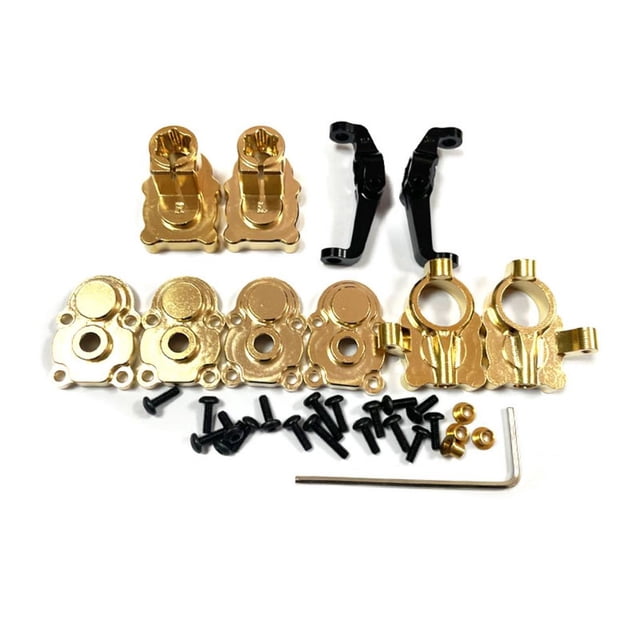 Bewildely 10 Uds. Carcasa de Eje Trasero de Latón 1/24 para FMS FCX24 RC Dorado