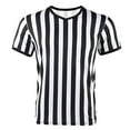 thumbnail image 4 of Blarkrus Soccer Refer T Shirt Striped Soccer Ref Costume Jersey V-Ne Sport, 4 of 8