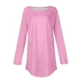 thumbnail image 5 of Aueoeo Long Sleeve Workout Tops for Women Crewneck Fall Tops Basic Tee Shirts Loose Fit Blouses, 5 of 5