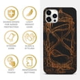 thumbnail image 4 of Case Yard Wooden Case for iPhone-12-Pro-Max Soft TPU Silicone cover Slim Fit Shockproof Wood Protective Phone Cover for Girls Boys Men and Women Supports Wireless Charging Hourglass with Roses Design, 4 of 7