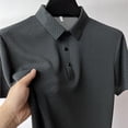 thumbnail image 4 of Breeze Capri Polo Shirt for Men Beer Belly Stiff Collar Waffle Shirts for Golf Business Casual 2026 Summer Quick Dry, 4 of 7