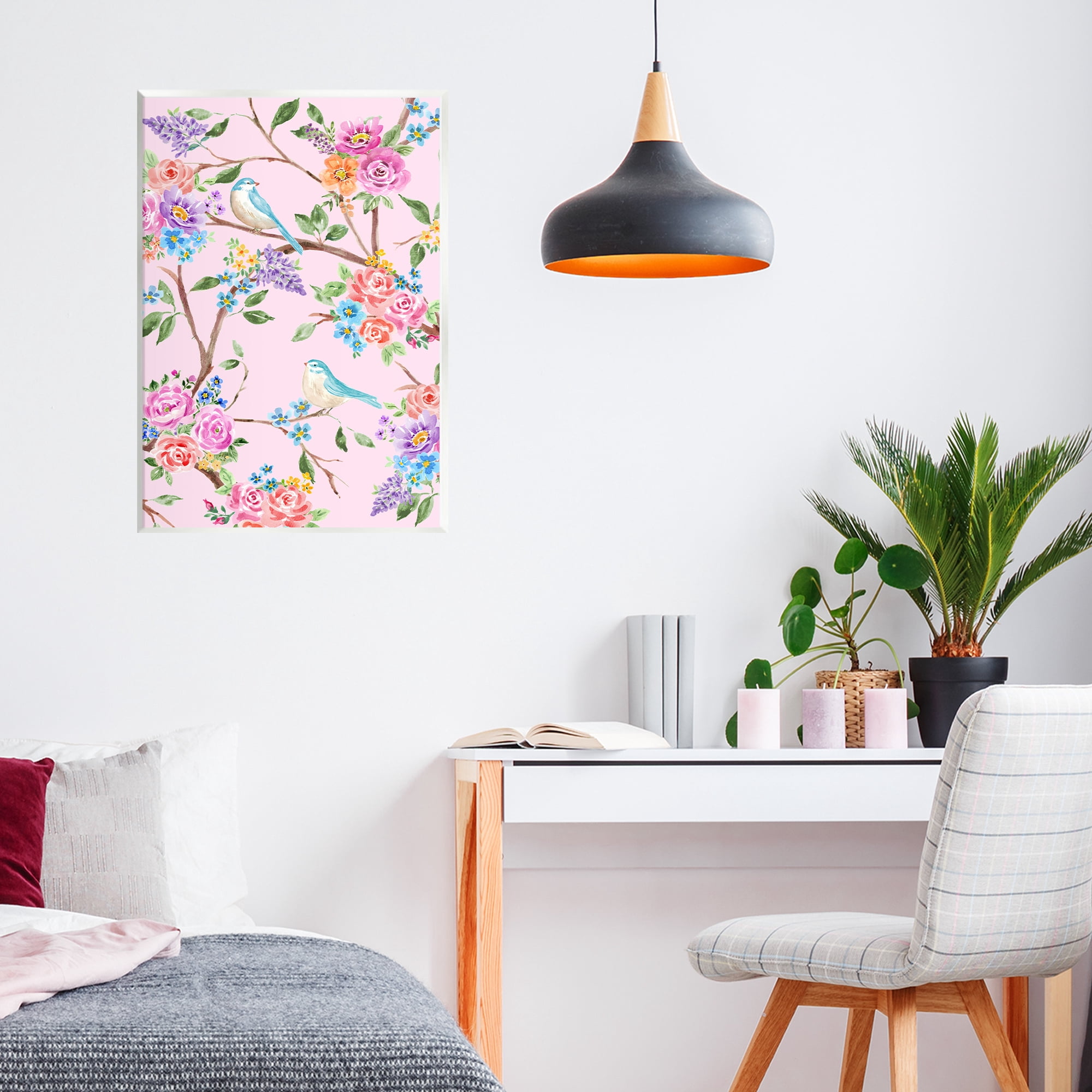 Stupell Industries Pink & Blue Spring Florals Wall Plaque Art, design by Corinne Haig