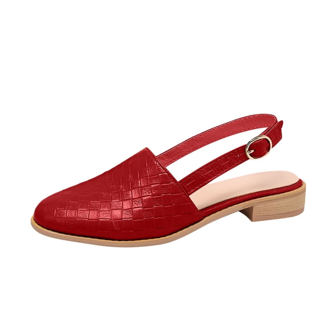 CEHVOM Chaussures Plates Pointues pour Femmes Chaussures Décontractées Tissées Sandales Confortables