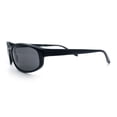thumbnail image 6 of Trendy Retro 90s Fashion Thin Plastic Rectangular Oval Wrap Sunglasses [All Black], 6 of 8