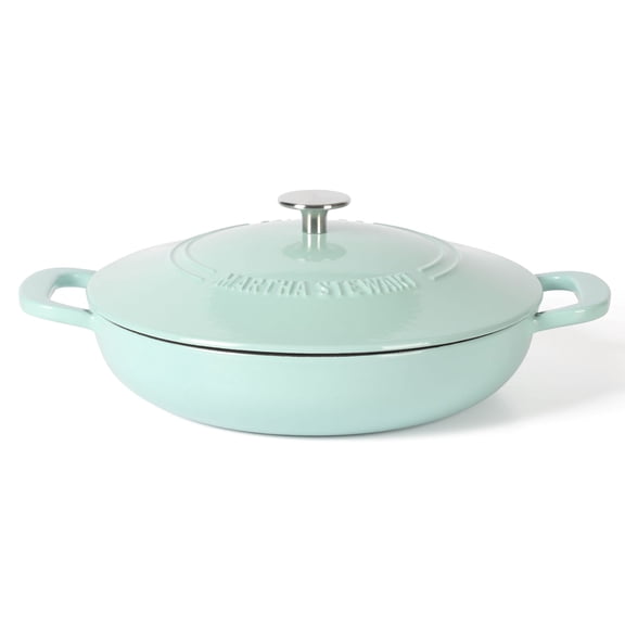 Martha Stewart Gatwick 3.5 QT Enameled Cast Iron Dutch Oven Braiser - Martha Blue