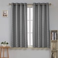 thumbnail image 2 of Deconovo Cortinas opacas gris oscuro de 132 x 114 cm con aislamiento térmico para ventanas, 2 of 7