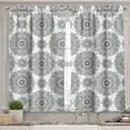 thumbnail image 2 of Ambesonne Mandala Valance & Curtain, Eastern Petals and Leaves, 55"x45", Black and White, 2 of 6