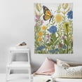thumbnail image 4 of ONETECH Botanical Tapestry, Vintage Colorful Herbs and Wild Flowers Floral Border Vertical Wall Hanging Polyester Wall Art Tapestry Headboard Home Decor for Living Room Bedroom 30X40 Inch, 4 of 7