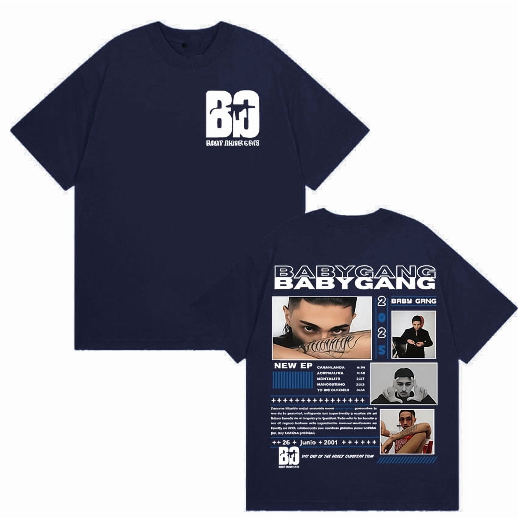 XXL BABYL Tシャツ OTFGK II Rapper Baby Gang Tour 2025 Merchandise T-Shirt Gothic Short Sleeve