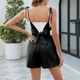 thumbnail image 7 of BLVB Women Summer Casual Square Neck Rompers Sleeveless Spaghetti Strap Smocked Shorts Jumpsuit with Pockets Outfits Clothes, 7 of 7