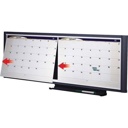 Quartet Prestige Workstation 2 Month Calendar 36 x 13 Inches Graphite (CCP31)