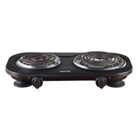- Brentwood Electric 1500W Double Burner - Black