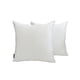 thumbnail image 1 of Fundas de cojín decorativas HomeCentric en blanco roto (paquete de 2), 50 x 50 cm (20 x 20 pulgadas), de satén liso para sofá, estilo moderno liso - Satén flameado blanco roto, 1 of 8