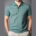 thumbnail image 2 of Aursykel Mens Big and Tall Tees Casual Business Tee for Men Comfort Collared Short Sleeve T Shirt with Printed, 2 of 4
