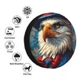 thumbnail image 4 of Susaid Surreal Bald Eagle Gentleman Print Tire Covers,Waterproof Anti-UV Snow Sun Rain Tire Covers for RV,Truck, SUV, Trailer, Camper-15 inch, 4 of 6
