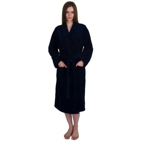 

TowelSelections Women s Robe Fleece Cotton Terry-Lined Water Absorbent Bathrobe