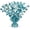 Metallic Turquoise, variant on PMU Bursting Star Centerpiece- Yellow Neon Macaron Balloon Weights, table Centerpiece for Graduation, Birthdays, Halloween, Veterans, Party & Independence Day Celebration-15in / 7.34cm