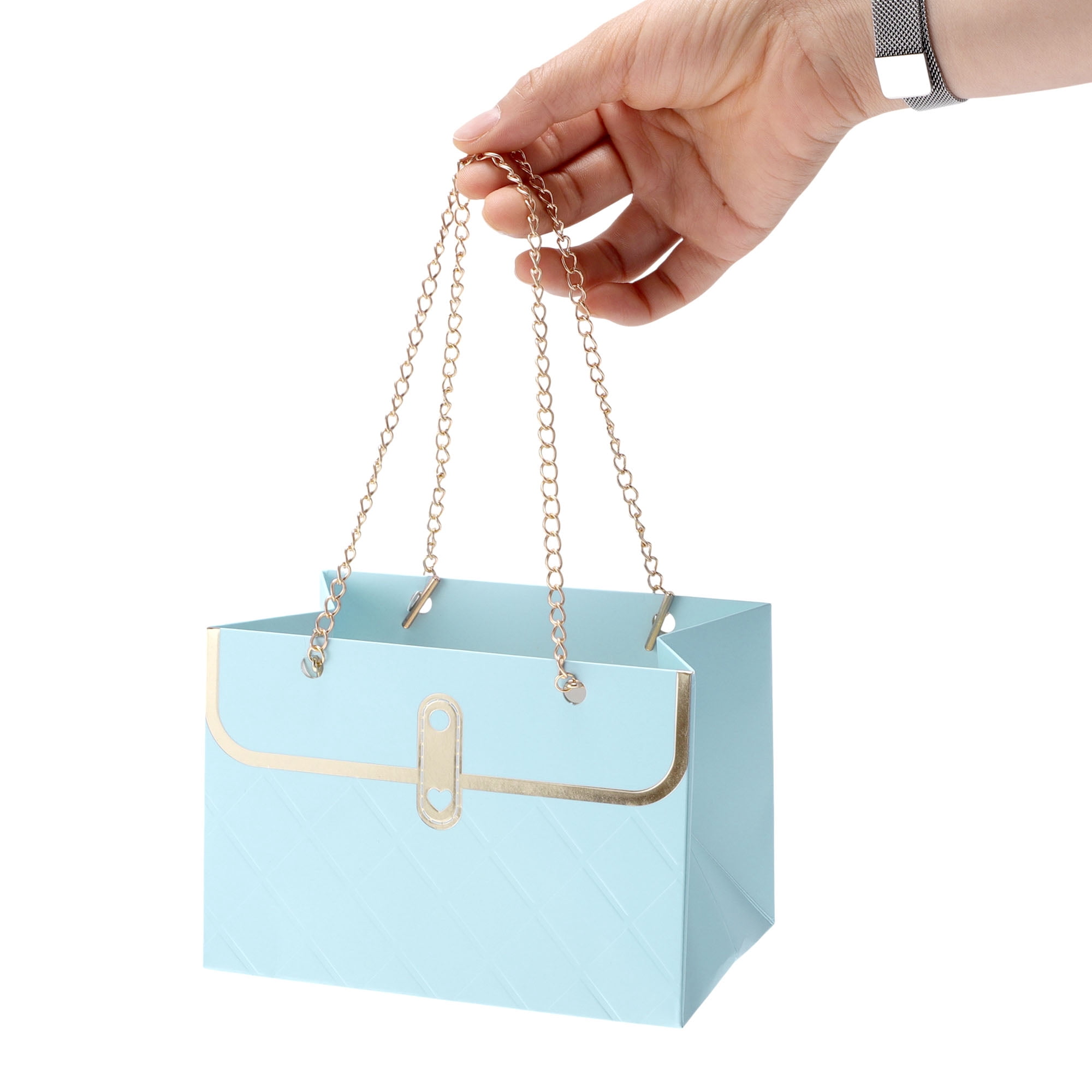 Unique Bargains Rectangular Gift Bags for All Occasions ideal for Birthdays Blue